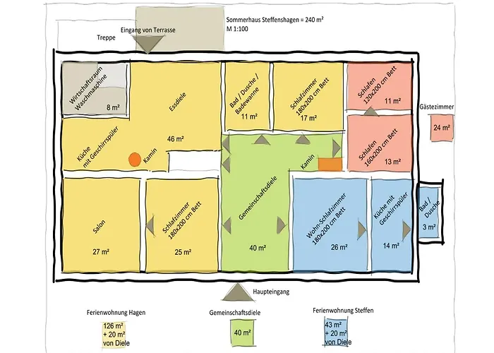 In Mit Terrasse Σπίτι διακοπών Steffenshagen